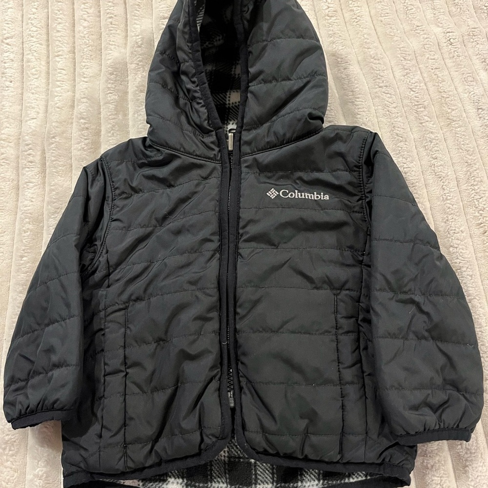 Columbia Black Kids Puffer Jacket with Hood